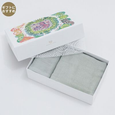 PG GAUZE バス・フェイスタオルセット 2枚入
