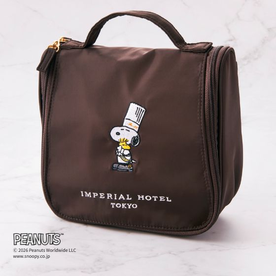 料理長スヌーピー トラベルポーチ （ST-41D）ダークブラウン
