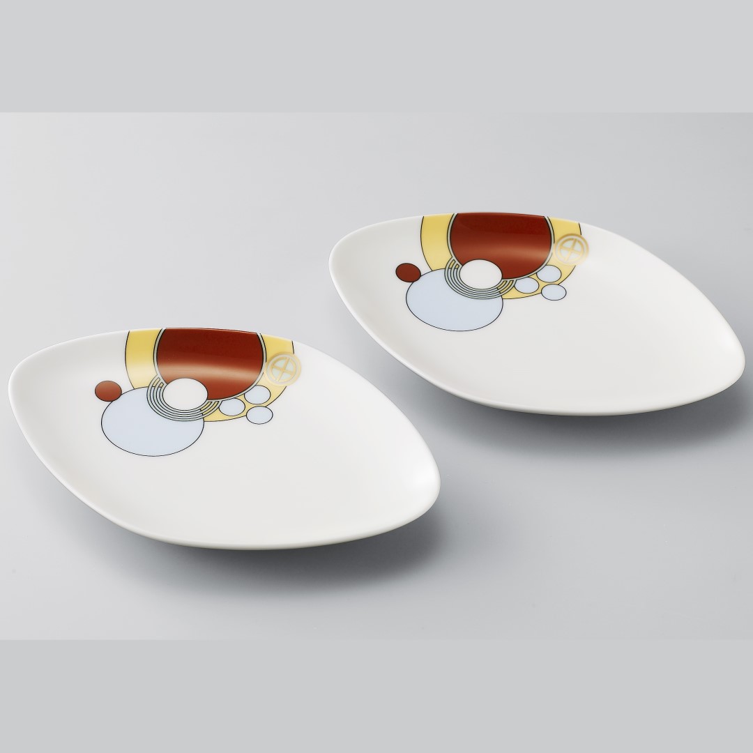 フランク・ロイド・ライト テーブルウェア 菱形プレートペアセット（2枚入）