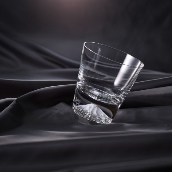 帝国ホテルロゴ入り 富士山グラス ブラスト仕上げ