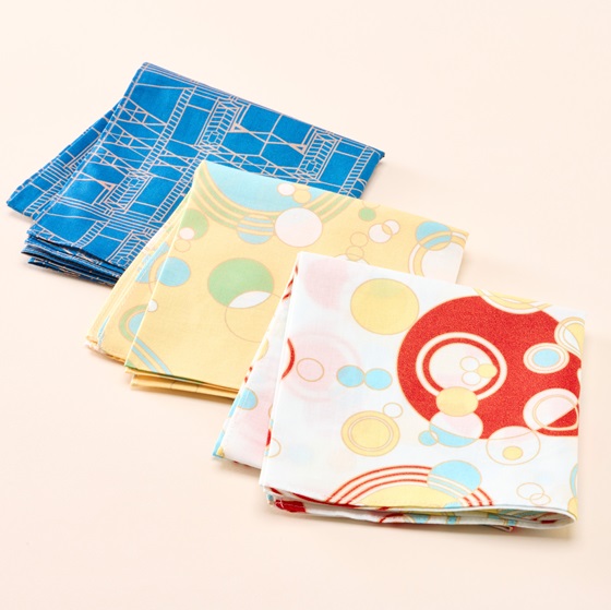 開業30周年記念商品 フランク・ロイド・ライト　ハンカチ＜ロビー邸＞　【青色】